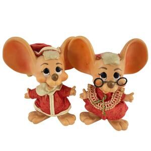 Vintage 1970s Roy Des Topo Gigio Mouse Christmas Coin Bank Toys Pre-Owned